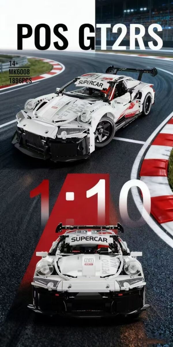 Compatible with Lego Porsche 911 Building Block Sports Car Remote Control Car Racing Assembly Model, a Toy Gift for Boys