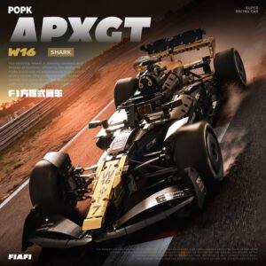 Compatible with Lego Brad Pitt APXGP Team No.7 F1 Speed Racer Black Gold F1 Racing Car Remote Control Building Block Car