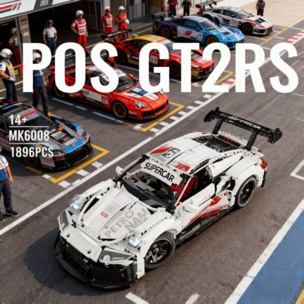 Compatible with Lego Porsche 911 Building Block Sports Car Remote Control Car Racing Assembly Model, a Toy Gift for Boys