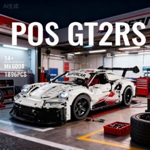 Compatible with Lego Porsche 911 Building Block Sports Car Remote Control Car Racing Assembly Model, a Toy Gift for Boys