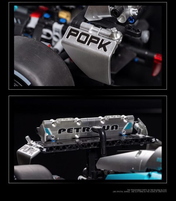 Compatible with Lego Mercedes F1 Formula Racing Car Model, High-Difficulty Assembly Building Block Toy Car, Remote Control Car, Mechanical Group